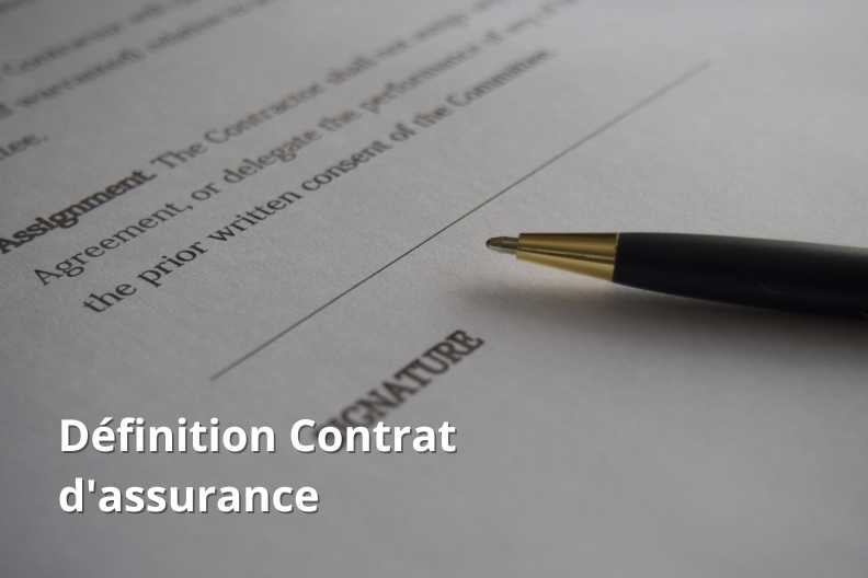 Définition Contrat d'assurance